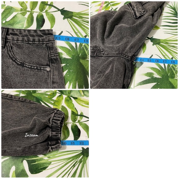 NWT Misguided Black Women High Rise Flap Pockets Cargo Jogger Jeans Size 6 - Picture 11 of 12